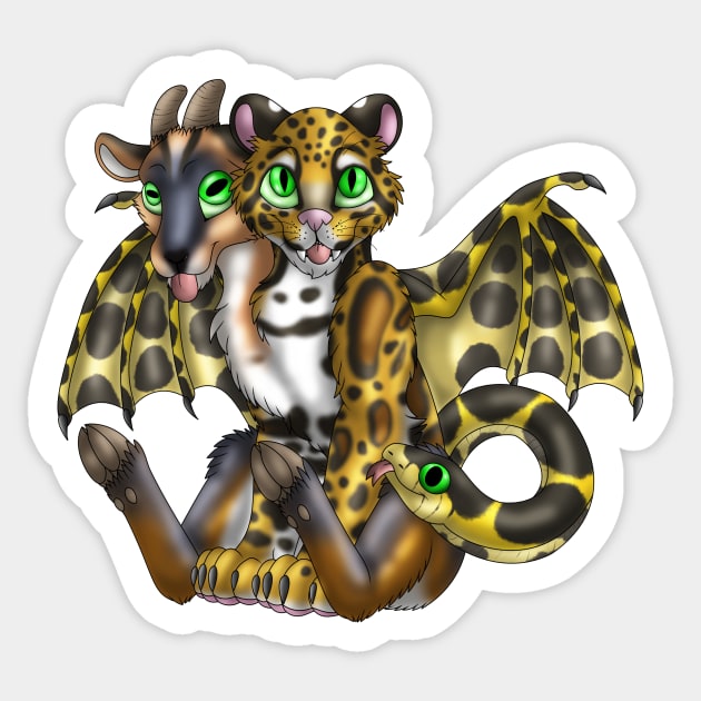 Chimera Cubs: Clouded Leopard (Ocher) Sticker by spyroid101